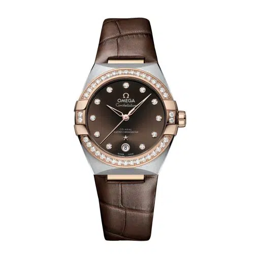 Omega 131.28.36.20.63.001 Seamaster Aqua Terra Co-Axial Brown Dial With Diamonds