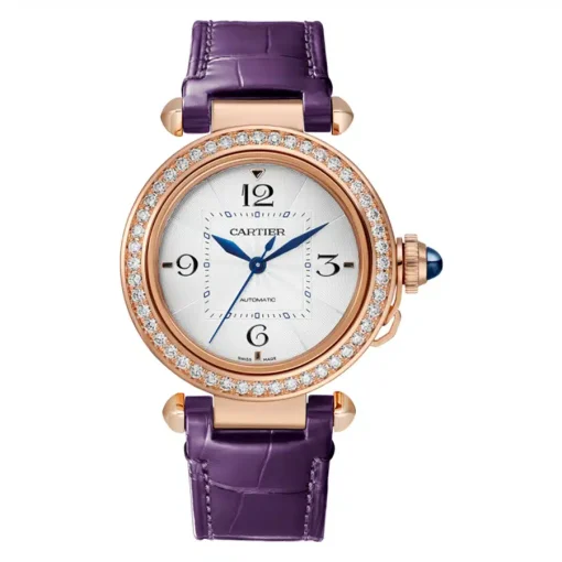 Cartier Pasha WJPA0012 35MM Diamond Bezel Rose Gold Watch