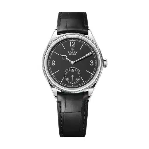 Rolex 1908 52509 White Dial 39mm Leather Strap
